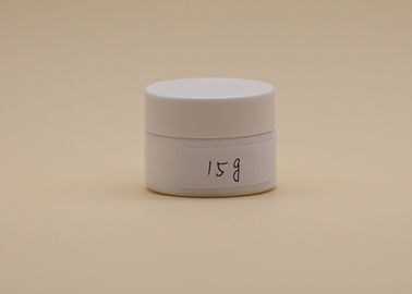 15g kosmetische Roomcontainers, het Witte Ceramische Schroefdeksel van de Roomkruiken PETG van het Glasgezicht