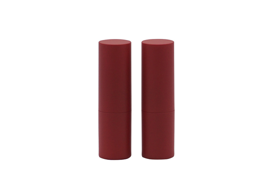Plastic Plum Color Cylinderical Lip Balm-Containerbuis