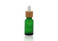 Groene Olie 18mm de Kosmetische Flessen van het Glasdruppelbuisje met de Drukpipet van het Bamboedruppelbuisje