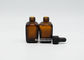 De Flessen van het het Glasdruppelbuisje van Amber Clear Essential Oil Customized 15ml