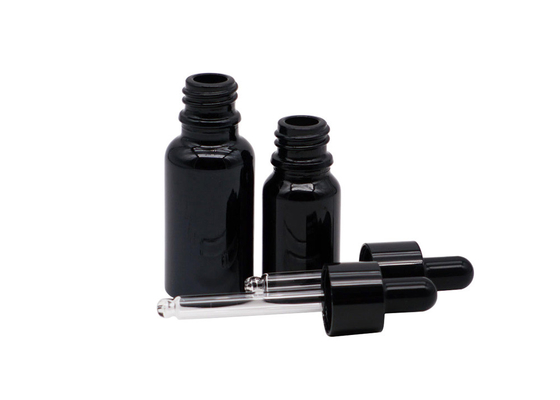 Van de Verspreiderflessen van de douane het Lege 30ml Etherische olie Zwarte Deksel