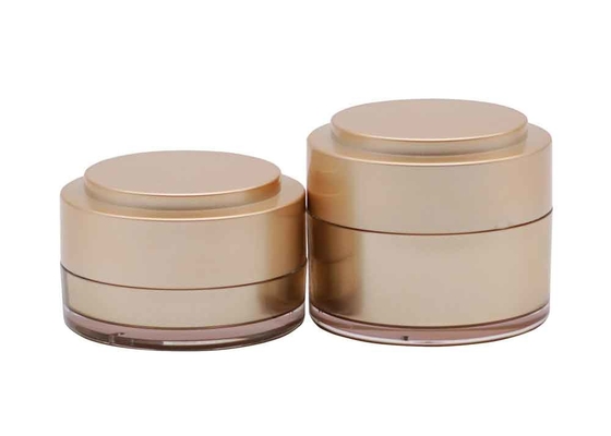 Brown Cream Jars Cosmetic Packaging Plastic Cylinder 30g 50g 100g