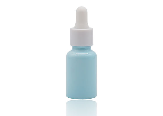 kwaliteit  Bluish Color Coating Essential Oil Dropper Bottles White Ceramic Bottle 30ml fabriek