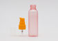 Flessen van de steen de Roze 18mm 60ml Navulbare Plastic Nevel met Oranje Fijne Mistpomp