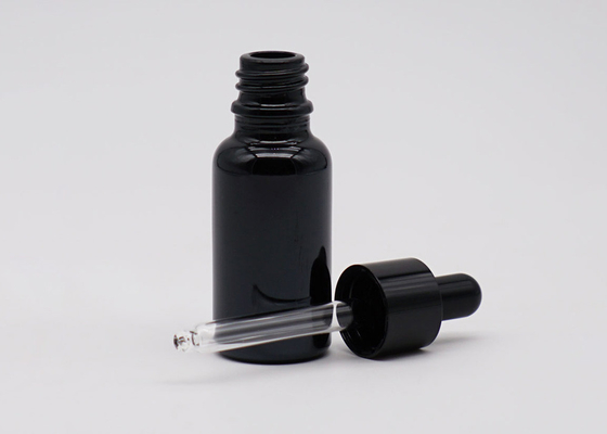 Van de Verspreiderflessen van de douane het Lege 30ml Etherische olie Zwarte Deksel