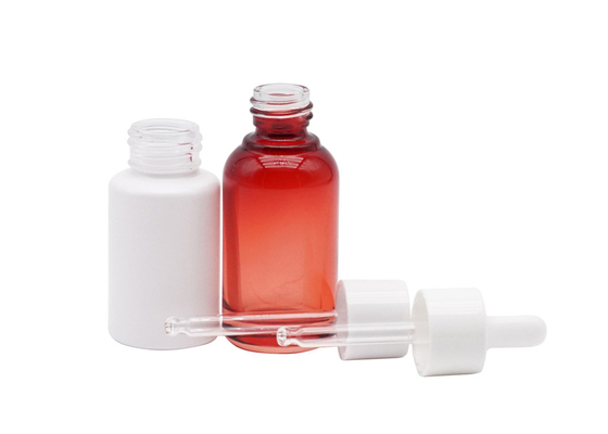 Ontruim de Rode Fles van het de Flessen30ml 50ml 100ml Berijpte Duidelijke Kosmetische Druppelbuisje van de Glasetherische olie